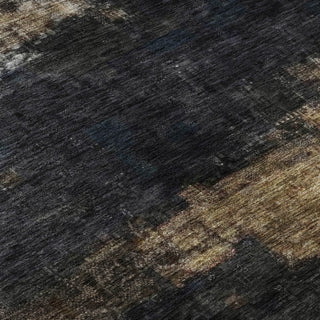 Piper Looms Mayfield Abstract AMF1209 Charcoal Machine Washable Area Rug Swatch Image