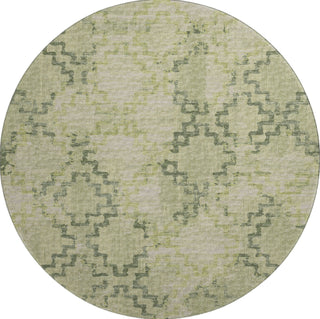 Piper Looms Mayfield Tribal AMF121 Green Machine Washable Area Rug Round Main Image