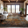 Piper Looms Mayfield Abstract AMF1210 Paprika Machine Washable Area Rug Lifestyle Image Feature