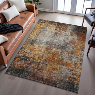 Piper Looms Mayfield Abstract AMF1210 Paprika Machine Washable Area Rug Lifestyle Image Feature
