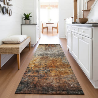 Piper Looms Mayfield Abstract AMF1210 Paprika Machine Washable Area Rug Runner Lifestyle Image Feature