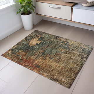 Piper Looms Mayfield Abstract AMF1211 Sage Machine Washable Area Rug Scatter Lifestyle Image Feature