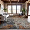Piper Looms Mayfield Abstract AMF1212 Khaki Machine Washable Area Rug Lifestyle Image Feature