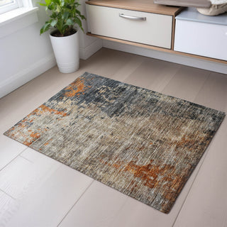 Piper Looms Mayfield Abstract AMF1212 Khaki Machine Washable Area Rug Scatter Lifestyle Image Feature