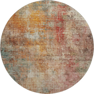 Piper Looms Mayfield Abstract AMF1213 Tan Machine Washable Area Rug Round Main Image