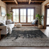 Piper Looms Mayfield Abstract AMF1215 Taupe Machine Washable Area Rug Lifestyle Image Feature