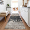 Piper Looms Mayfield Abstract AMF1215 Taupe Machine Washable Area Rug Runner Lifestyle Image Feature