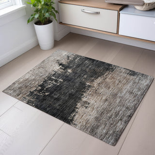 Piper Looms Mayfield Abstract AMF1215 Taupe Machine Washable Area Rug Scatter Lifestyle Image Feature