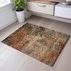 Piper Looms Mayfield Abstract AMF1216 Khaki Machine Washable Area Rug Scatter Lifestyle Image Feature
