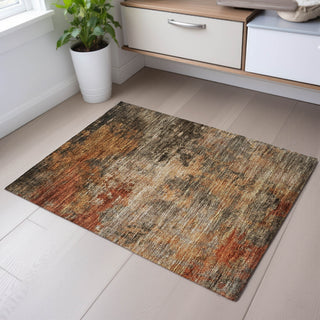 Piper Looms Mayfield Abstract AMF1216 Khaki Machine Washable Area Rug Scatter Lifestyle Image Feature
