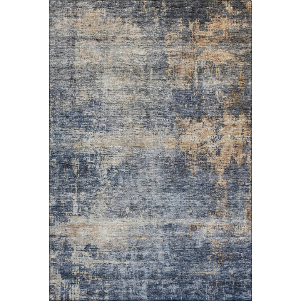 Piper Looms Mayfield Abstract AMF1217 Denim Machine Washable Area Rug main image