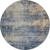 Piper Looms Mayfield Abstract AMF1217 Denim Machine Washable Area Rug Round Main Image