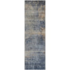 Piper Looms Mayfield Abstract AMF1217 Denim Machine Washable Area Rug Runner Main Image