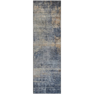 Piper Looms Mayfield Abstract AMF1217 Denim Machine Washable Area Rug Runner Main Image