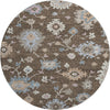 Piper Looms Mayfield Global AMF1218 Chocolate Machine Washable Area Rug Round Main Image