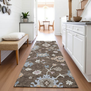 Piper Looms Mayfield Global AMF1218 Chocolate Machine Washable Area Rug Runner Lifestyle Image Feature