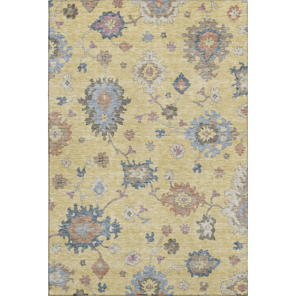 Piper Looms Mayfield Global AMF1218 Gold Machine Washable Area Rug main image