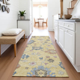 Piper Looms Mayfield Global AMF1218 Gold Machine Washable Area Rug Runner Lifestyle Image Feature