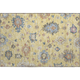 Piper Looms Mayfield Global AMF1218 Gold Machine Washable Area Rug Scatter Main Image