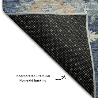 Piper Looms Mayfield Global AMF1218 Navy Machine Washable Area Rug Backing Image