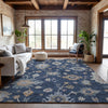 Piper Looms Mayfield Global AMF1218 Navy Machine Washable Area Rug Lifestyle Image Feature