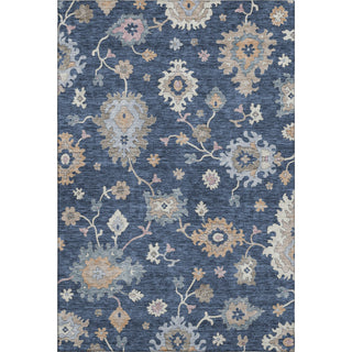 Piper Looms Mayfield Global AMF1218 Navy Machine Washable Area Rug main image