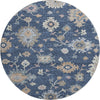 Piper Looms Mayfield Global AMF1218 Navy Machine Washable Area Rug Round Main Image
