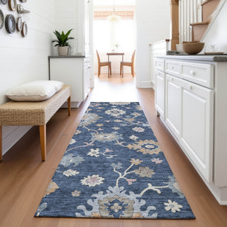 Piper Looms Mayfield Global AMF1218 Navy Machine Washable Area Rug Runner Lifestyle Image Feature