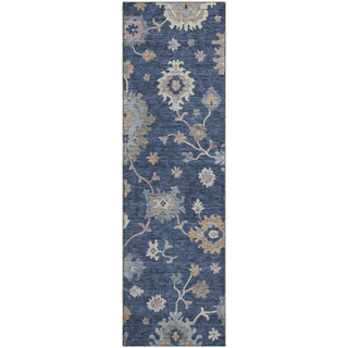 Piper Looms Mayfield Global AMF1218 Navy Machine Washable Area Rug Runner Main Image
