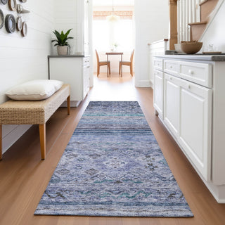 Piper Looms Mayfield Global AMF1219 Blue Machine Washable Area Rug Runner Lifestyle Image Feature
