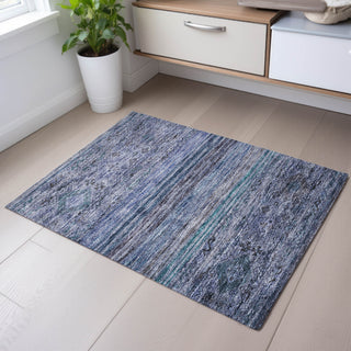 Piper Looms Mayfield Global AMF1219 Blue Machine Washable Area Rug Scatter Lifestyle Image Feature