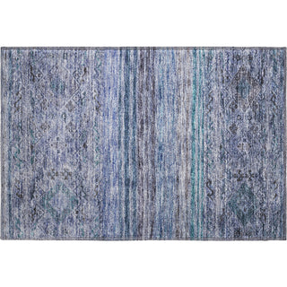 Piper Looms Mayfield Global AMF1219 Blue Machine Washable Area Rug Scatter Main Image