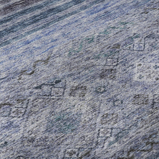 Piper Looms Mayfield Global AMF1219 Blue Machine Washable Area Rug Swatch Image