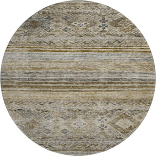 Piper Looms Mayfield Global AMF1219 Brown Machine Washable Area Rug Round Main Image