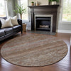 Piper Looms Mayfield Global AMF1219 Copper Machine Washable Area Rug Round Lifestyle Image Feature