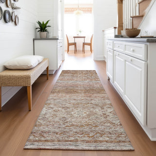 Piper Looms Mayfield Global AMF1219 Copper Machine Washable Area Rug Runner Lifestyle Image Feature