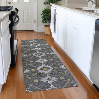 Piper Looms Mayfield Ornate: Open Field AMF122 Gray Machine Washable Area Rug Runner Lifestyle Image Feature