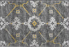 Piper Looms Mayfield Ornate: Open Field AMF122 Gray Machine Washable Area Rug Scatter Main Image