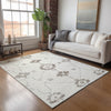 Piper Looms Mayfield Ornate: Open Field AMF122 Taupe Machine Washable Area Rug Lifestyle Image Feature