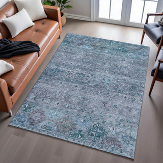 Piper Looms Mayfield Global AMF1220 Blue Machine Washable Area Rug Lifestyle Image Feature