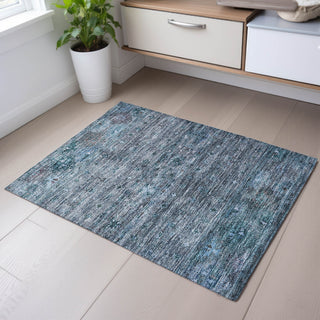 Piper Looms Mayfield Global AMF1220 Blue Machine Washable Area Rug Scatter Lifestyle Image Feature