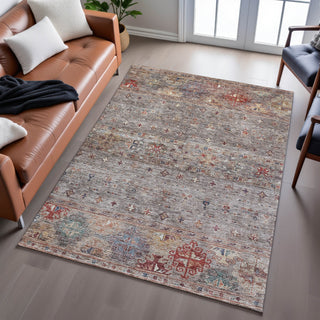 Piper Looms Mayfield Global AMF1220 Gray Machine Washable Area Rug Lifestyle Image Feature