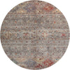 Piper Looms Mayfield Global AMF1220 Gray Machine Washable Area Rug Round Main Image