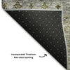 Piper Looms Mayfield Global AMF1220 Pewter Machine Washable Area Rug Backing Image