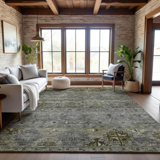 Piper Looms Mayfield Global AMF1220 Pewter Machine Washable Area Rug Lifestyle Image Feature