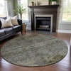 Piper Looms Mayfield Global AMF1220 Pewter Machine Washable Area Rug Round Lifestyle Image Feature