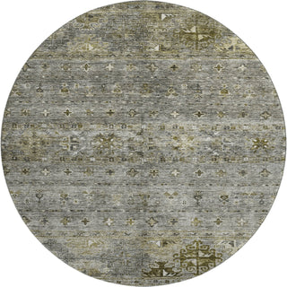 Piper Looms Mayfield Global AMF1220 Pewter Machine Washable Area Rug Round Main Image
