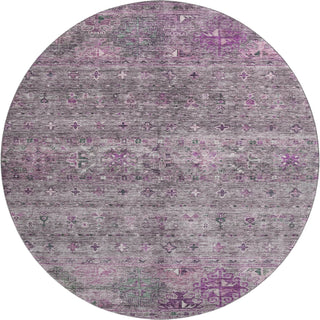 Piper Looms Mayfield Global AMF1220 Purple Machine Washable Area Rug Round Main Image