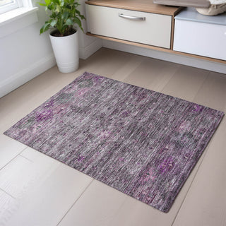 Piper Looms Mayfield Global AMF1220 Purple Machine Washable Area Rug Scatter Lifestyle Image Feature