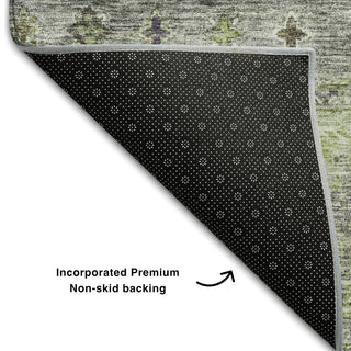 Piper Looms Mayfield Global AMF1220 Sage Machine Washable Area Rug Backing Image